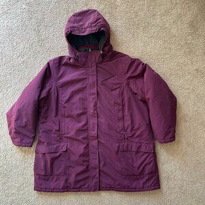 Lands End Jacket Womens 3X 24W-26W Squall Full Zip Hood Parka Nylon Waterproof